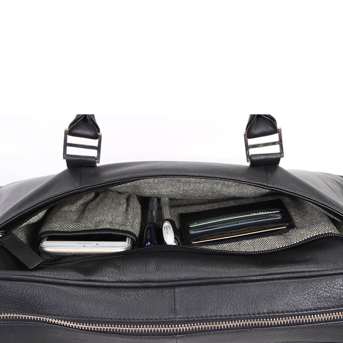 George Soft Leather Brief Bag