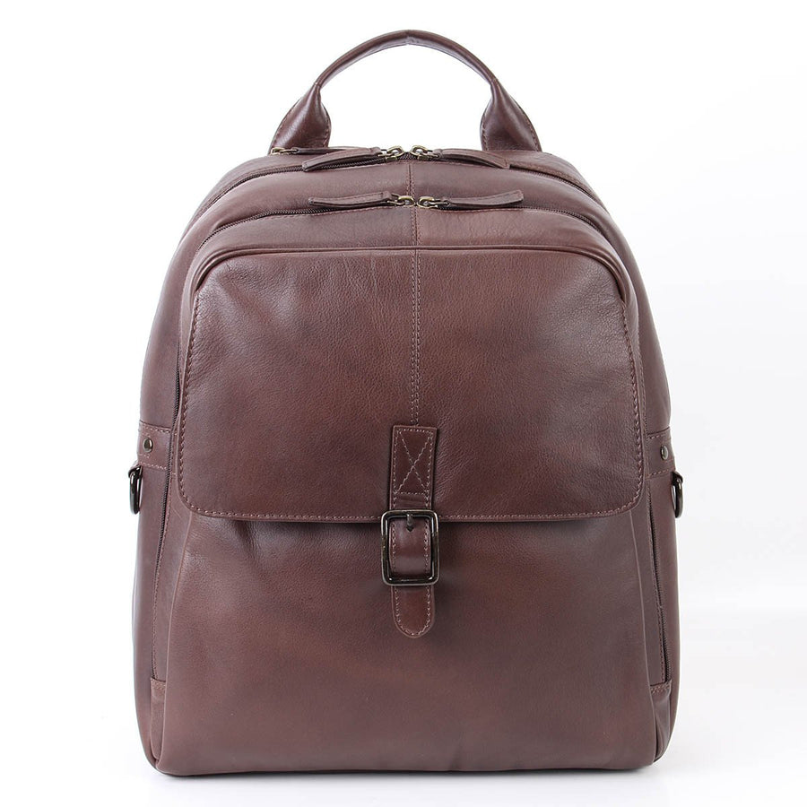 Toby Soft Leather Laptop Backpack