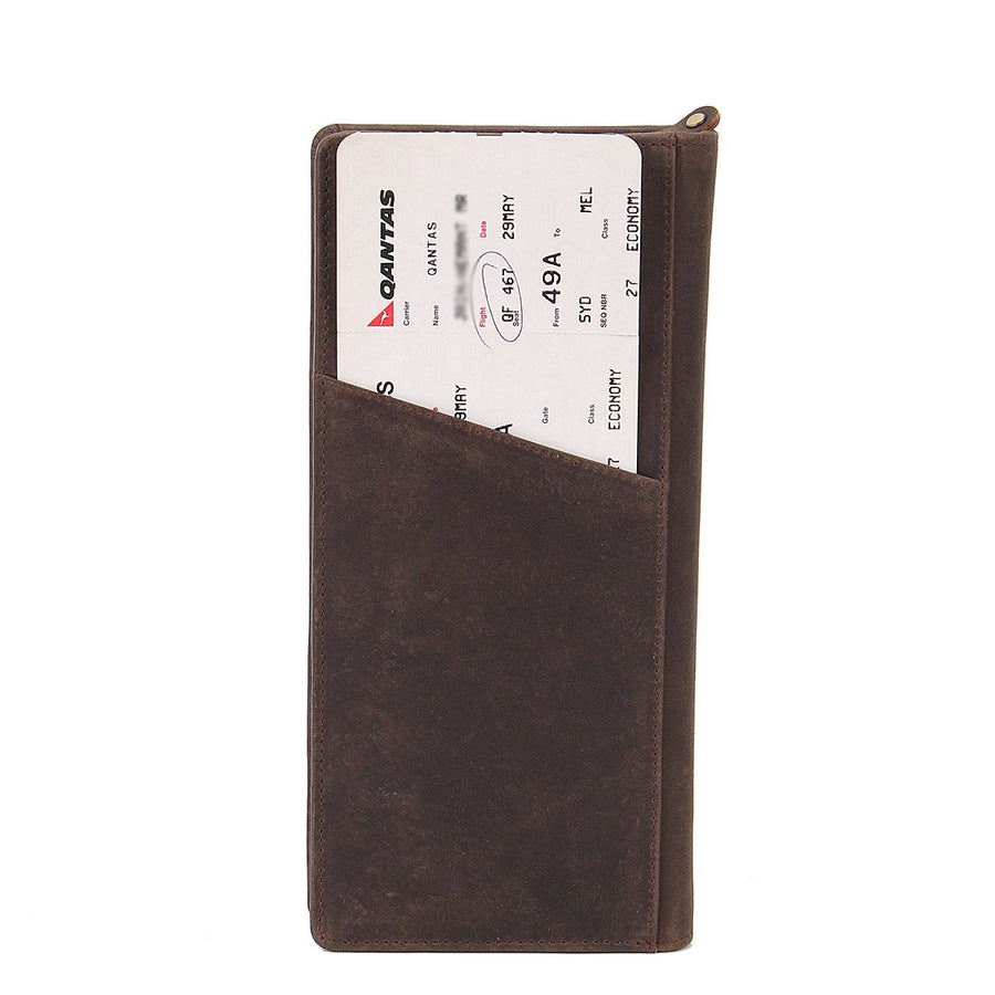 Texas Ziparound RFID Leather Secure Travel Wallet - Brown , Zoomlite - 1