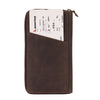 Arizona Ziparound RFID Leather Secure Travel Wallet - Brown , Zoomlite - 2