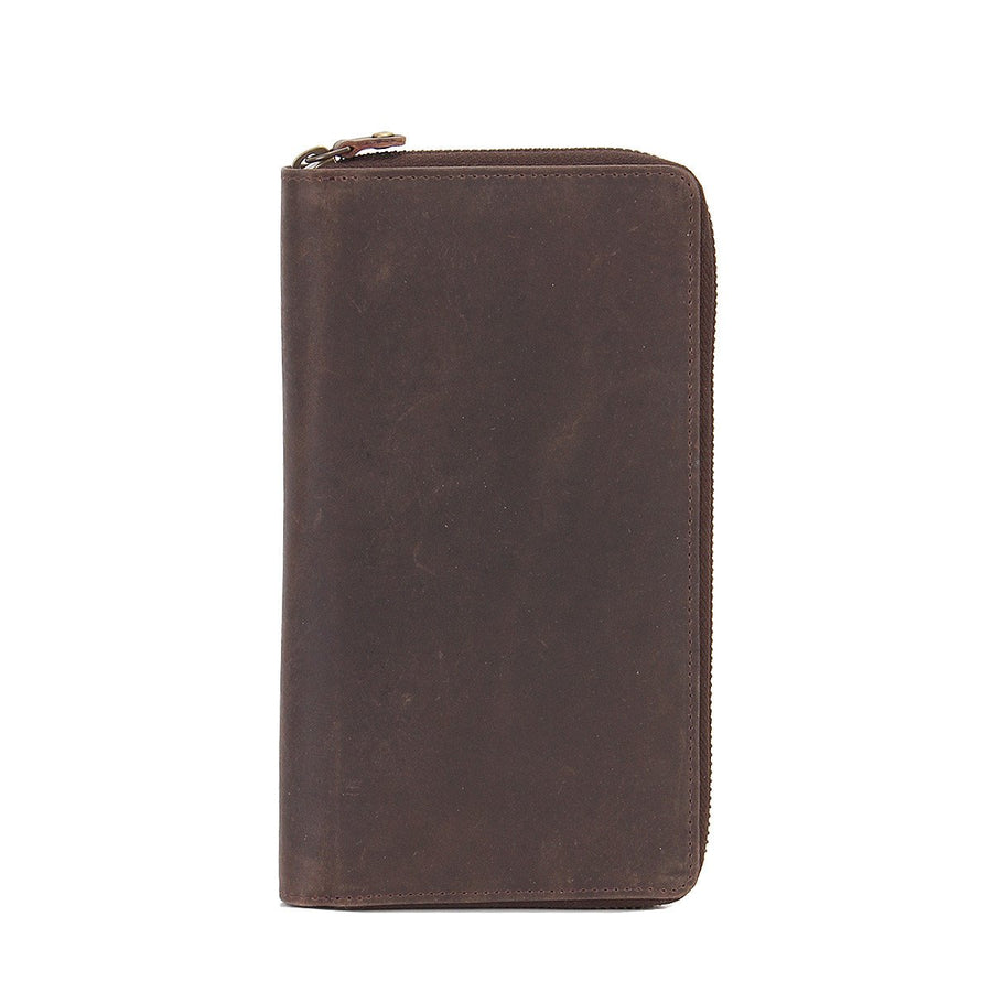 Arizona Ziparound RFID Leather Secure Travel Wallet - Brown , Zoomlite - 1