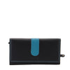 Celeste Continental Flap RFID Leather Wallet - Black , Zoomlite - 1