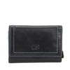 Ella Trifold RFID Leather Wallet - Black , Zoomlite - 2