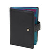 Kay Medium RFID Leather Credit Card Wallet - Black , Zoomlite - 3