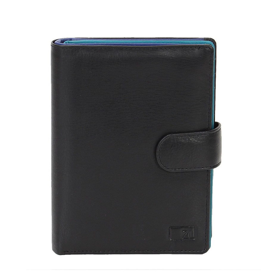 Kay Medium RFID Leather Credit Card Wallet - Black , Zoomlite - 1